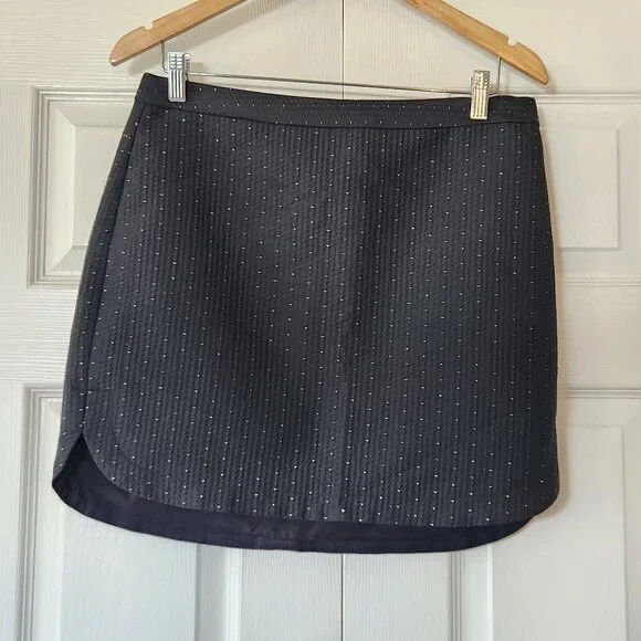 Madewell Nightfall metallic black mini skirt - Picture 6 of 13